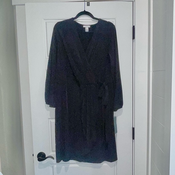 London Times Black Midi Dress - Picture 1 of 9